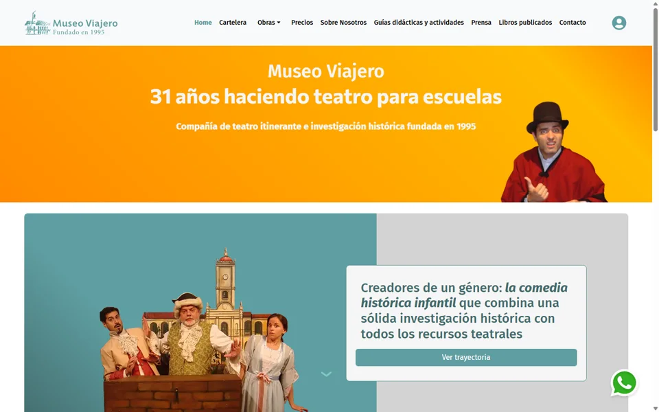 The El Museo Viajero home page